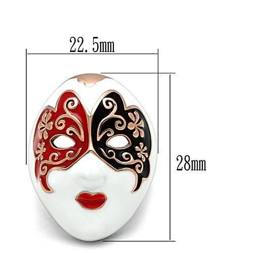 MAGL246 - IP Rose Gold(Ion Plating) Brass Ring with No Stone