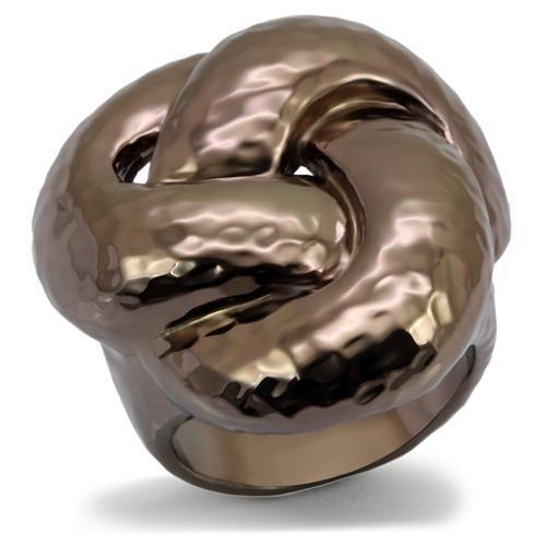 MALO1692 - Chocolate Gold Brass Ring with No Stone