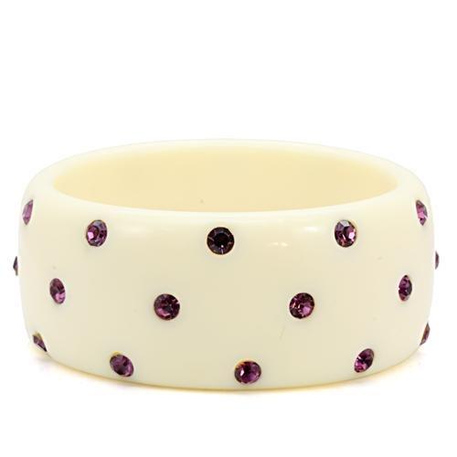 MALO1906 - Resin Bangle with Top Grade Crystal in Amethyst