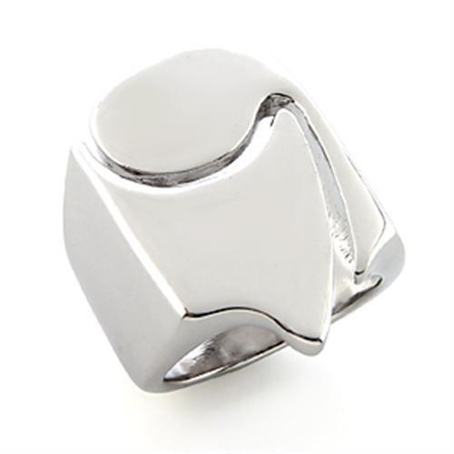 MALO192 - Rhodium White Metal Ring with No Stone