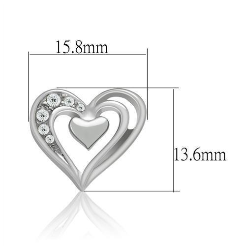 MALO1985 - Rhodium White Metal Earrings with Top Grade Crystal in Clear