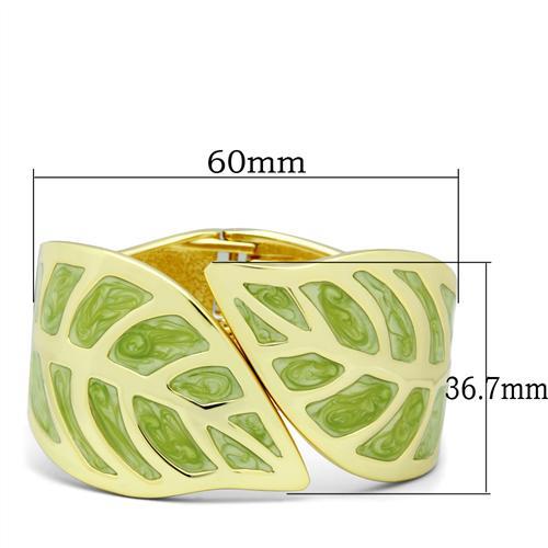 MALO2121 - Flash Gold White Metal Bangle with Epoxy in No Stone