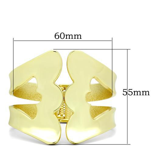 MALO2123 - Flash Gold White Metal Bangle with No Stone