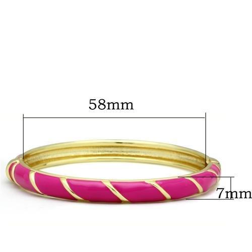 MALO2139 - Flash Gold White Metal Bangle with Epoxy in No Stone