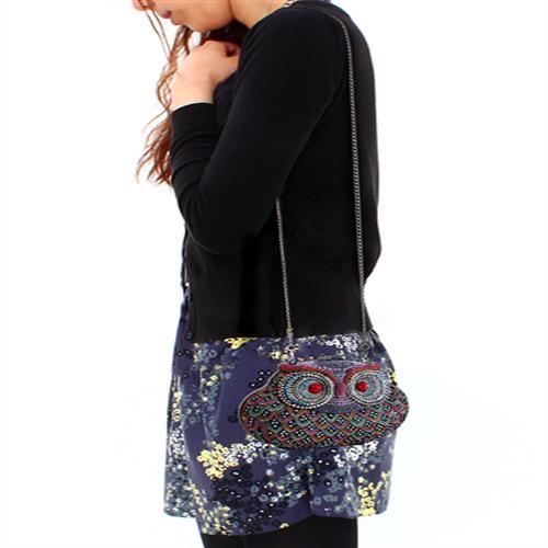 MALO2368 - Ruthenium White Metal Clutch with Top Grade Crystal in Multi Color