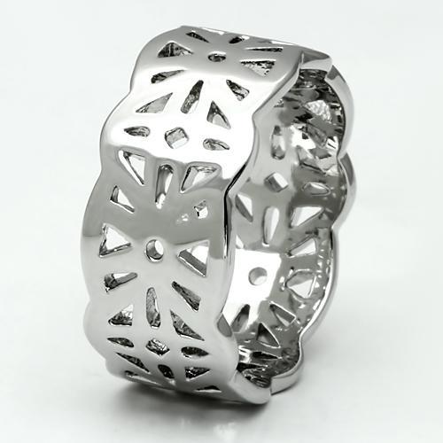 MALO2483 - Imitation Rhodium Brass Ring with No Stone