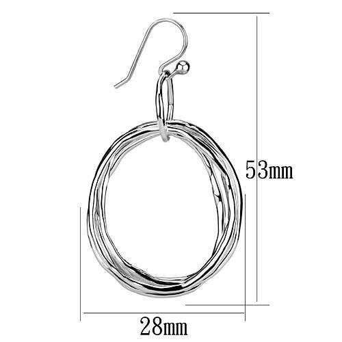 MALO2521 - Silver Brass Earrings with No Stone