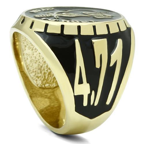 MALO2650 - Gold Brass Ring with Epoxy in No Stone