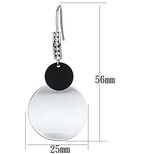 MALO2655 - Special Color Iron Earrings with Top Grade Crystal in Clear