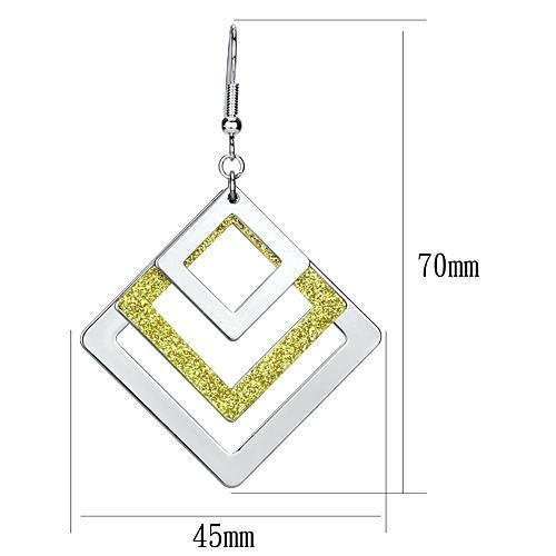 MALO2659 - Rhodium Iron Earrings with No Stone