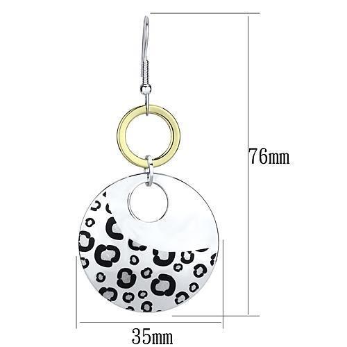 MALO2699 - Reverse Two-Tone Iron Earrings with Epoxy in Jet