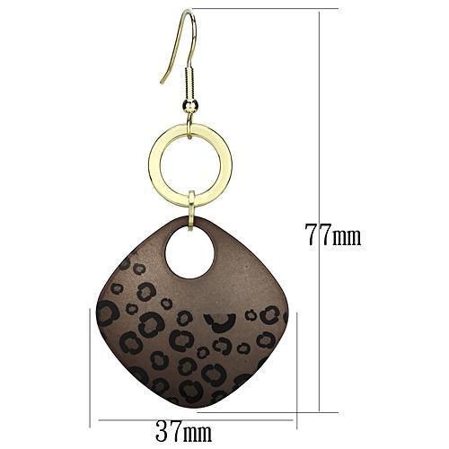 MALO2701 - Special Color Iron Earrings with Epoxy in Jet