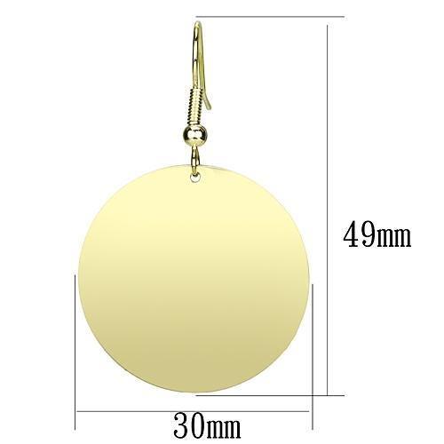 MALO2705 - Gold Iron Earrings with No Stone