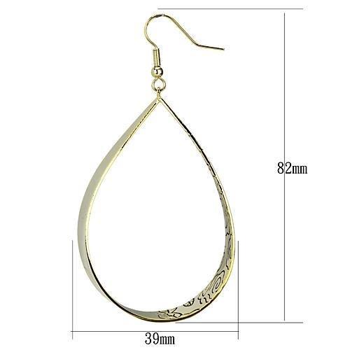 MALO2721 - Gold Iron Earrings with No Stone
