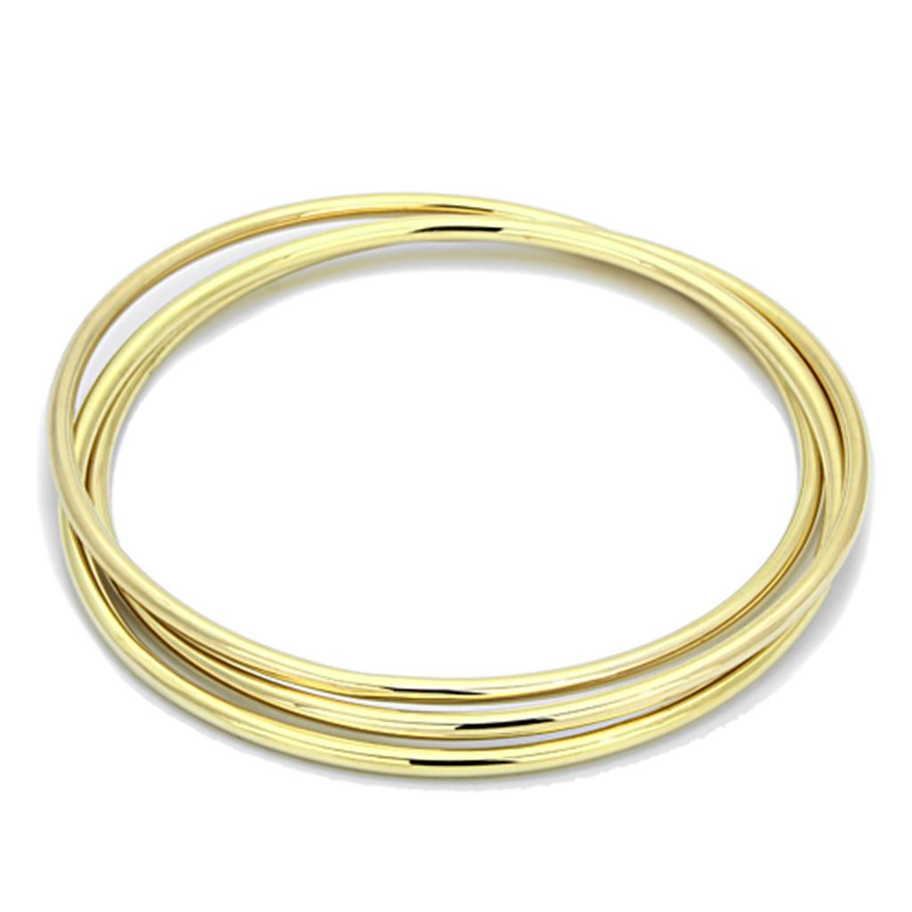 MALO3070 - Gold Brass Bangle with No Stone