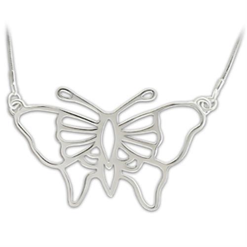 MALO343 - Silver Brass Chain Pendant with No Stone