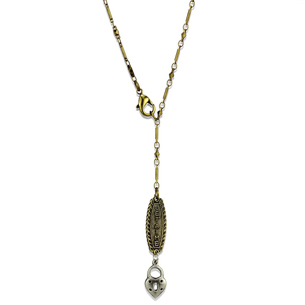 MALO3823 - Gold+Antique Silver White Metal Chain Pendant with No Stone