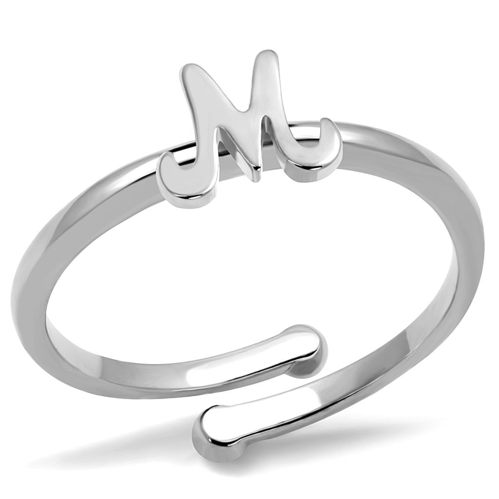 MALO3993 - Rhodium Brass Ring with No Stone