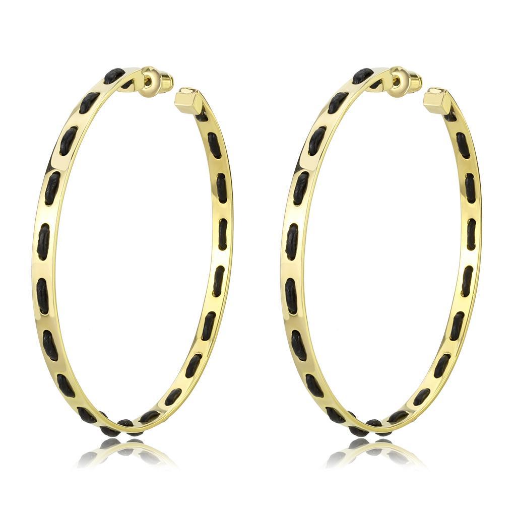 MALO4678 - Gold Brass Earrings with No Stone