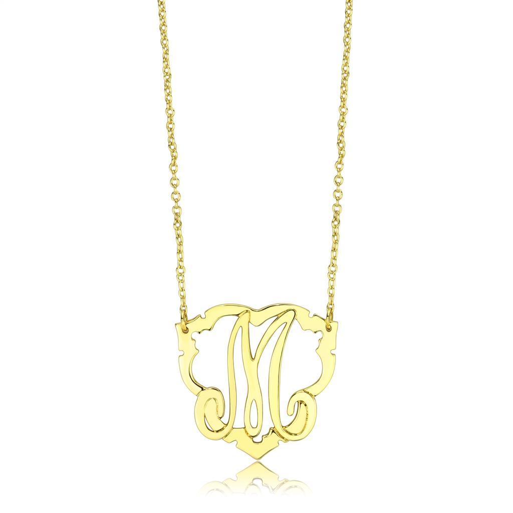 MALO4688 - Flash Gold Brass Necklace with No Stone