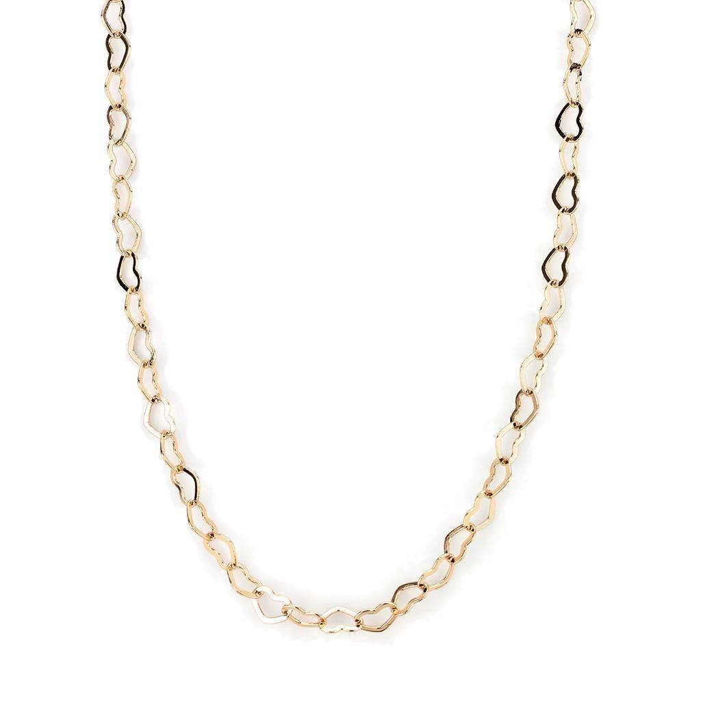 MALO4695 - Flash Rose Gold Brass Necklace with No Stone