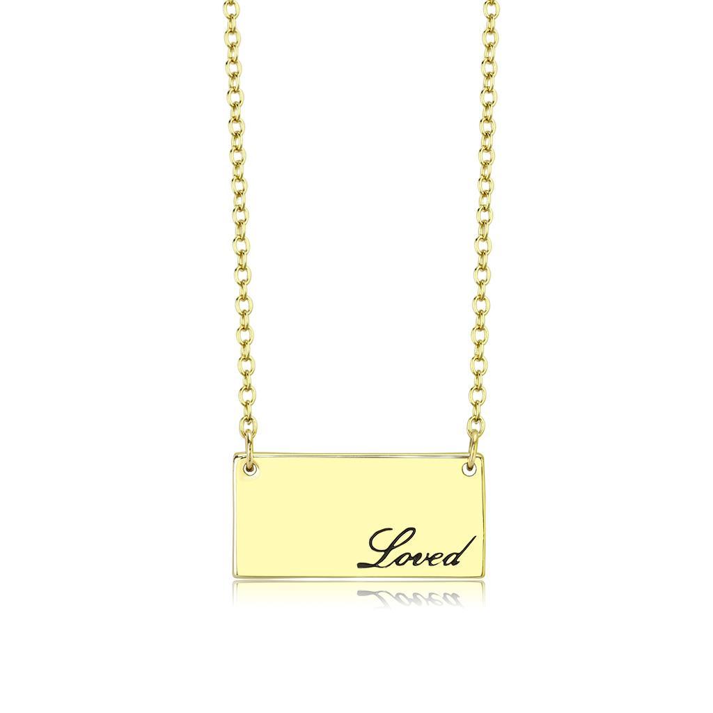 MALO4699 - Flash Gold Brass Necklace with Top Grade Crystal in Clear
