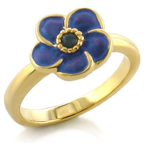 MALO545 - Gold White Metal Ring with Top Grade Crystal in Montana