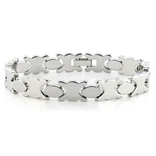 MALO706 - Imitation Rhodium Brass Bracelet with No Stone