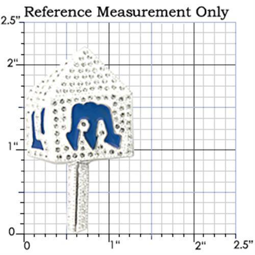 MALO839 - Rhodium White Metal Brooches with Top Grade Crystal in Clear