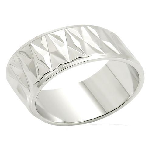 MALO986 - Imitation Rhodium Brass Ring with No Stone