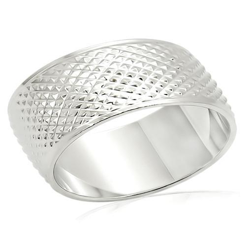 MALO988 - Imitation Rhodium Brass Ring with No Stone