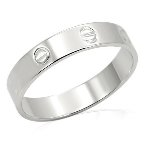 MALO992 - Imitation Rhodium Brass Ring with No Stone