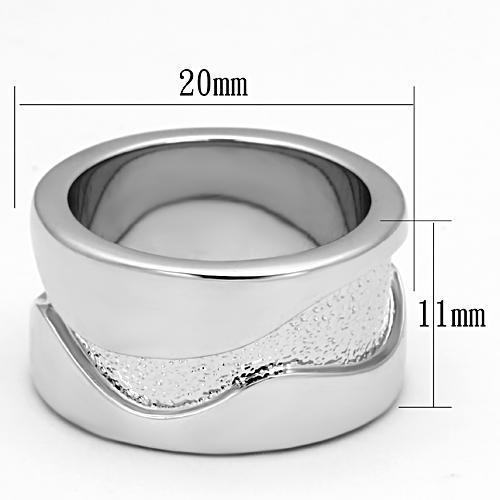 MALOA853 - Rhodium Brass Ring with No Stone
