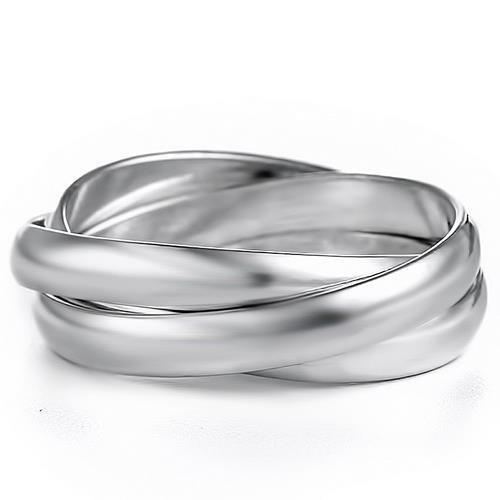 MALOAS1060 High-Polished 925 Sterling Silver Ring with No Stone in No Stone