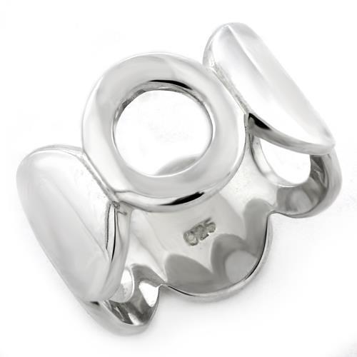 MALOAS1146 - High-Polished 925 Sterling Silver Ring with No Stone