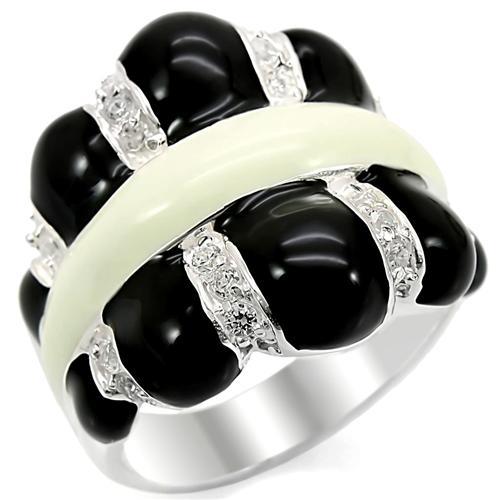 MALOS364 - Silver 925 Sterling Silver Ring with AAA Grade CZ in Clear