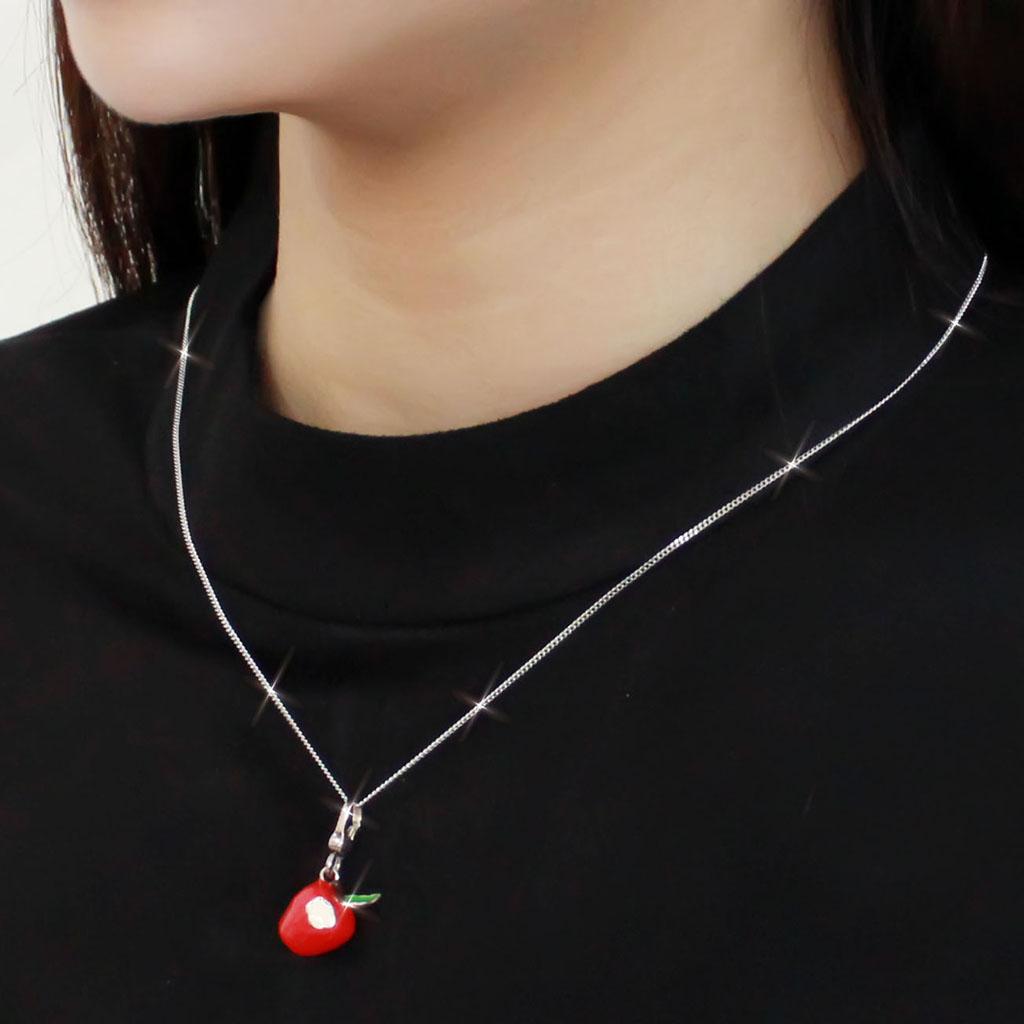 MALOS428 - Silver 925 Sterling Silver Chain Pendant with No Stone