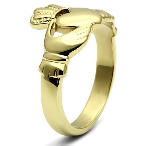 MATK160G - IP Gold(Ion Plating) Stainless Steel Ring with No Stone