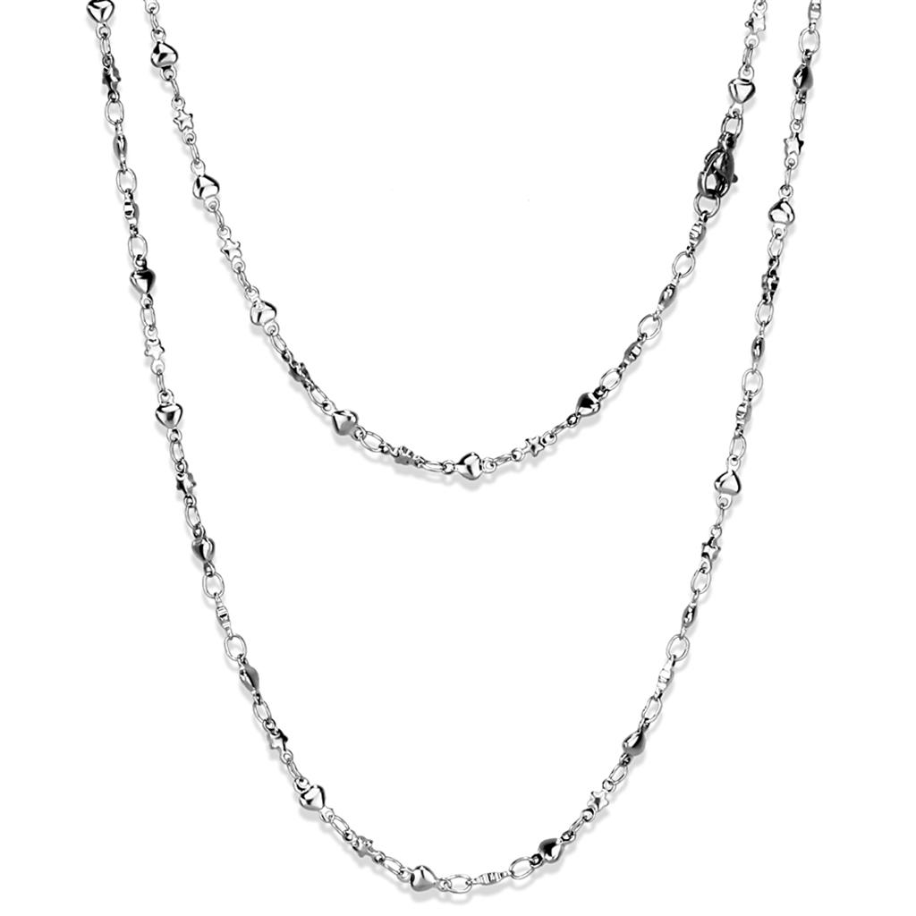 MATK2427 - High polished (no plating) Stainless Steel Chain with No Stone