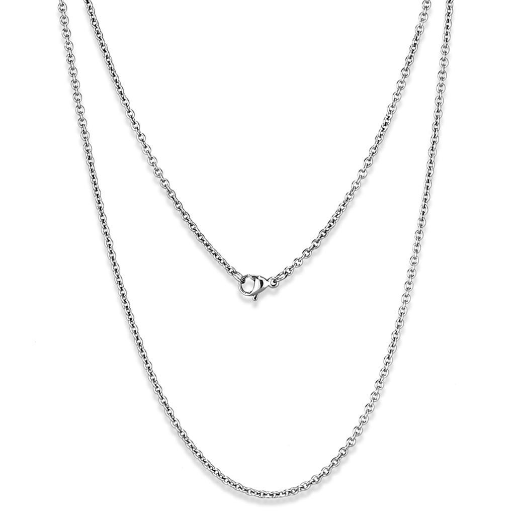 MATK2428 - High polished (no plating) Stainless Steel Chain with No Stone