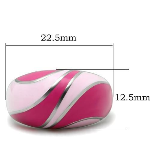 MATK243 - High polished (no plating) Stainless Steel Ring with Epoxy in No Stone