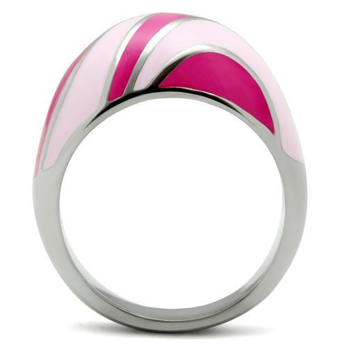 MATK243 - High polished (no plating) Stainless Steel Ring with Epoxy in No Stone