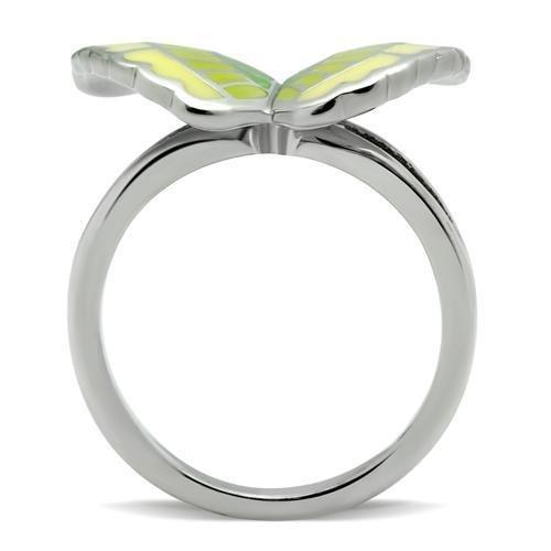 MATK267 - High polished (no plating) Stainless Steel Ring with Epoxy in No Stone