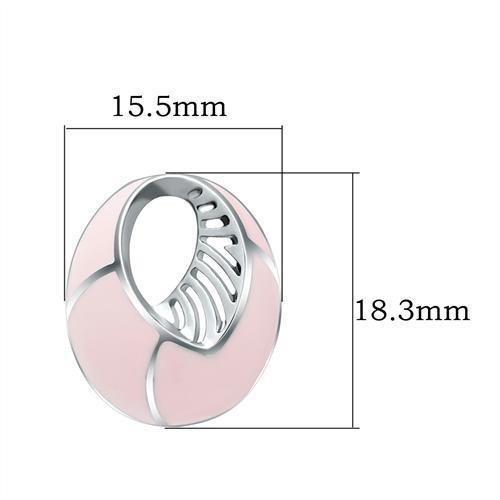 MATK284 - High polished (no plating) Stainless Steel Earrings with No Stone