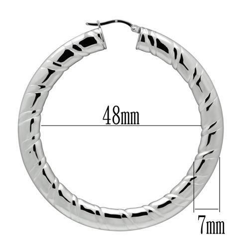 MATK415 - High polished (no plating) Stainless Steel Earrings with No Stone