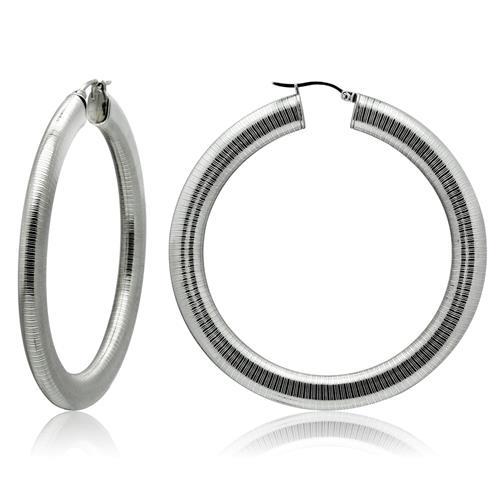 MATK417 - High polished (no plating) Stainless Steel Earrings with No Stone