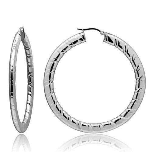 MATK418 - High polished (no plating) Stainless Steel Earrings with No Stone