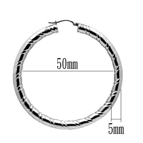 MATK419 - High polished (no plating) Stainless Steel Earrings with No Stone