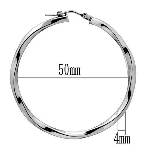 MATK420 - High polished (no plating) Stainless Steel Earrings with No Stone