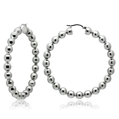 MATK421 - High polished (no plating) Stainless Steel Earrings with No Stone